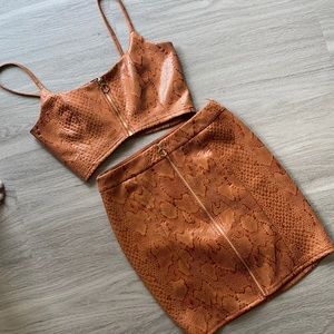 Two piece snake skin set